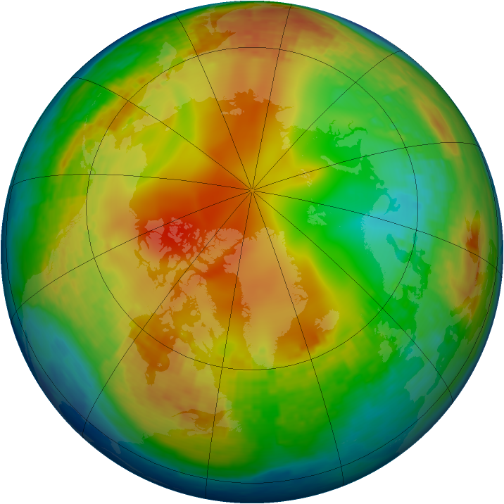 Arctic ozone map for 24 January 2004
